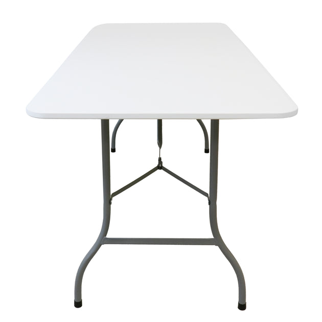 Elama 6 Foot Plastic Folding Table White 4