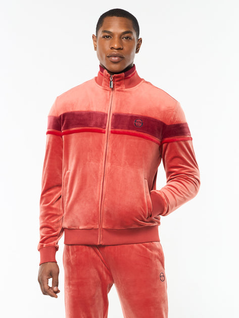 Sergio Tacchini Damarindo Velour Track Jacket Pink Medium 2