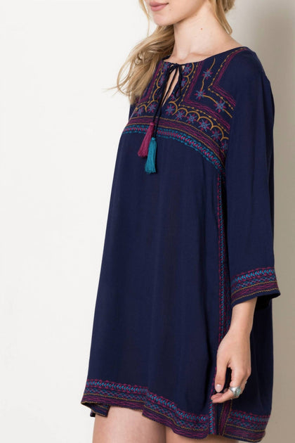 THML Gypsy Love Shift Dress Purple XS 4