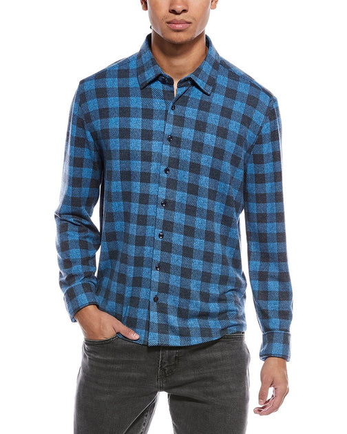 Stone Rose Technical Performance Fleece Shirt Blau Medium 2
