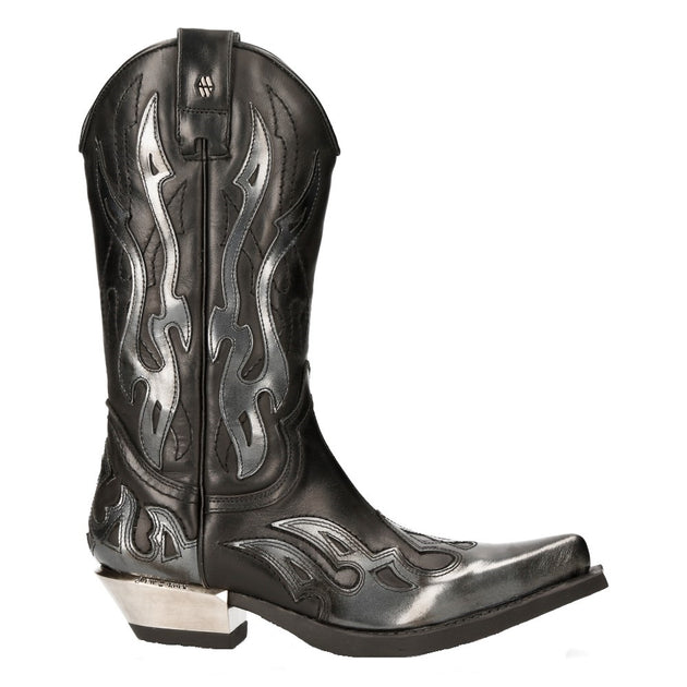 New Rock M-7921-S3 Western Boot Black 45 3