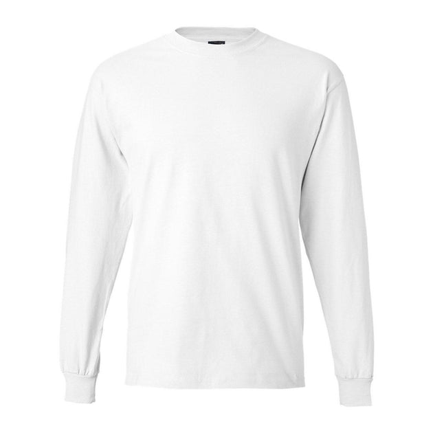 Hanes Beefy-T Langarm T-Shirt Weiß XL 2