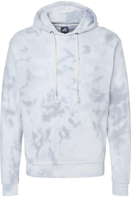 J. America Tie-Dyed Fleece Hooded Sweatshirt Blue Medium 2