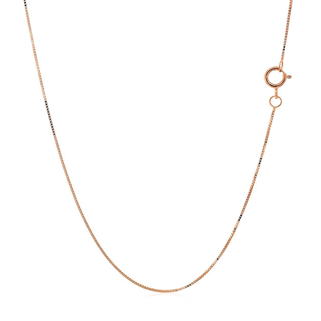 FASHNZFAB Classic Box Chain Rose Gold 0.45mm US 20 4