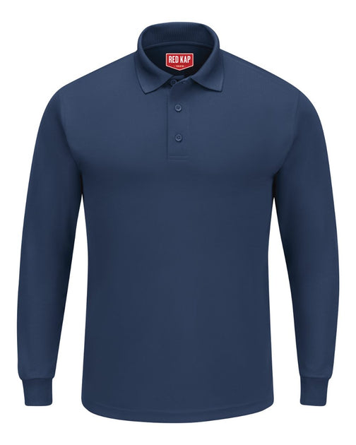 Red Kap Long Sleeve Performance Knit Polo Black XXLarge 4