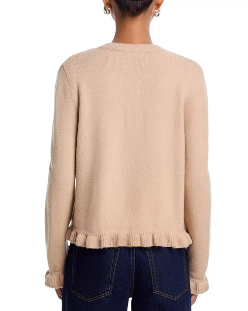 SIX/FIFTY Chelsea Ruffle Sweater Beige XSmall 3