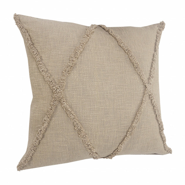Hivvago Throw Pillow Taupe Brown 20x20 4