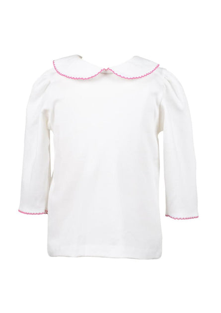 The Proper Peony Girl's Knit 3/4 Shirt White US 4T 2