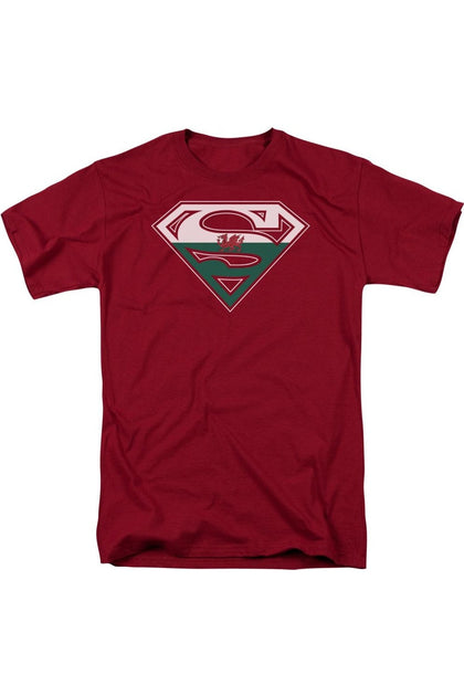 Gildan Superman Welsh Shield T-Shirt Red Medium 2