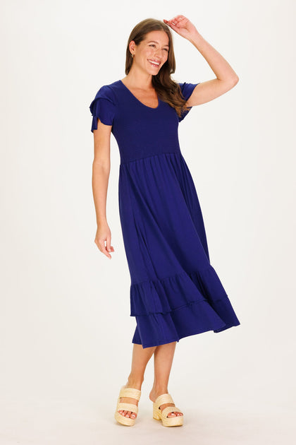 Duffield Lane Mattie Dress Blue Large 2