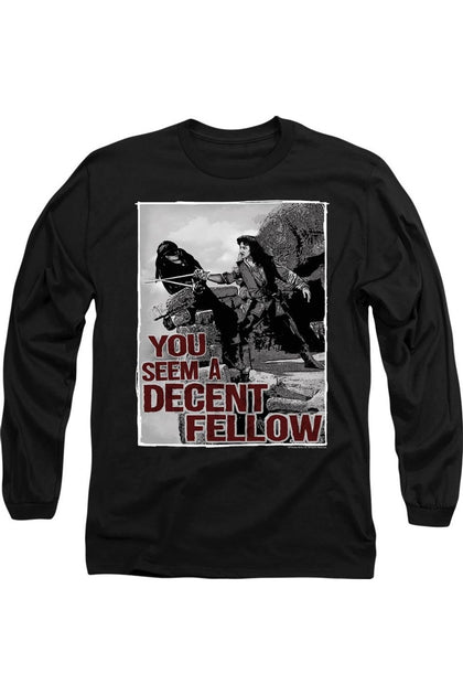 Gildan Princess Bride Fellow Long Sleeve Tee Black Large 2