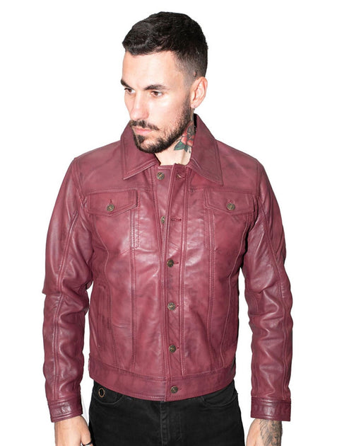 Infinity Constantine Leather Trucker Jacket Black XL 2