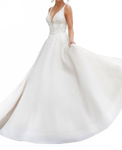 Morilee Sabrina Lined Wedding Gown White US 14 3