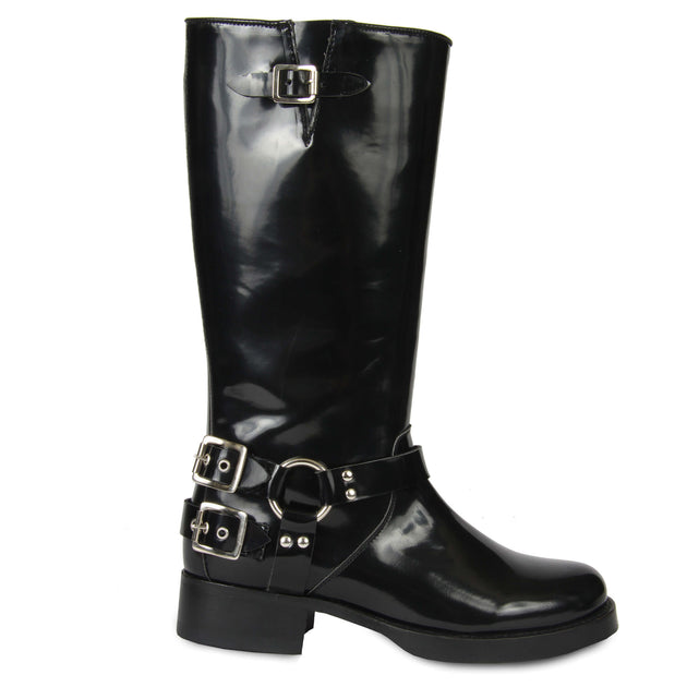 URBNKICKS Tall Biker Boots Black US 7.5 3