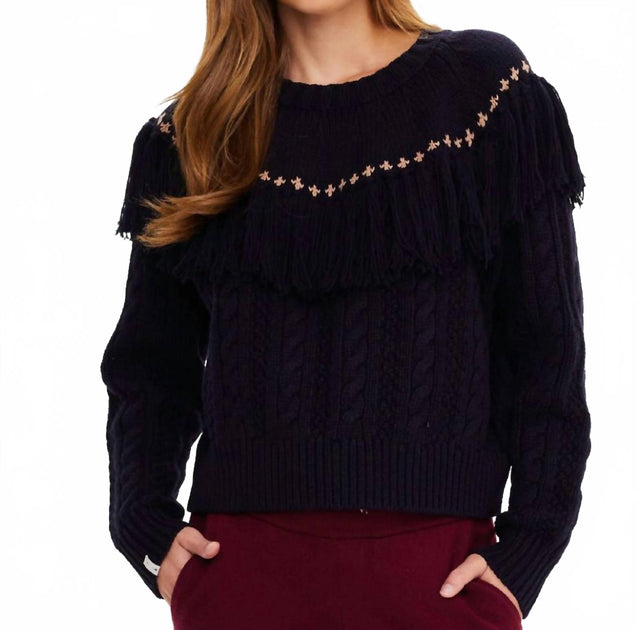 THE UPSIDE Clara Knit Sweater Blue Large 2