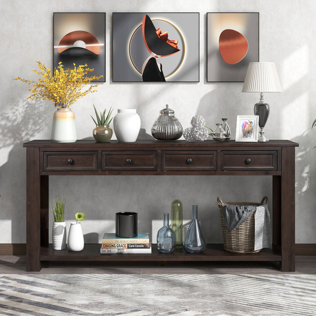 Streamdale Console Table Brown 6