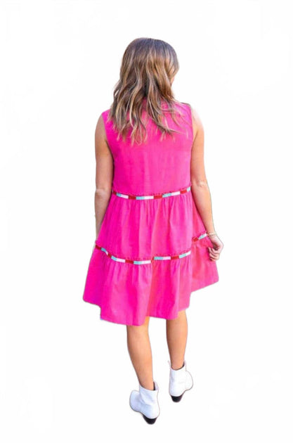 j.marie Christy A-Line Dress Pink Medium 3