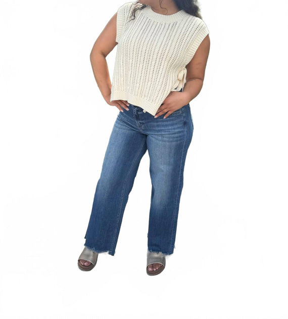 Heyson Cable Knit Sweater Top Beige Large 2