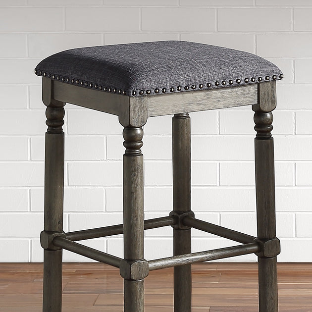 Streamdale Upholstered Swivel Bar Stool Light Gray 4