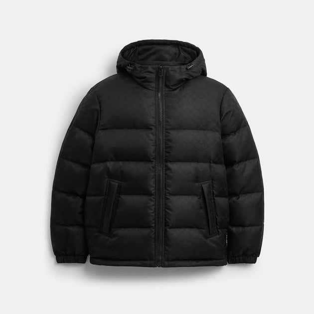 Coach Tonal Signature Down Jacket Green 2X-Large 2