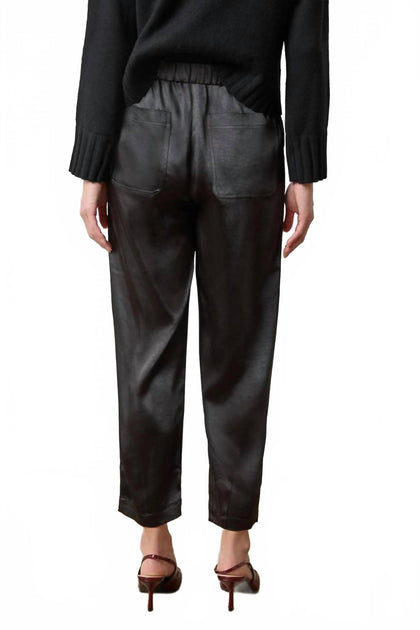 Lilla P Satin Fly Front Pant Grey Large 3