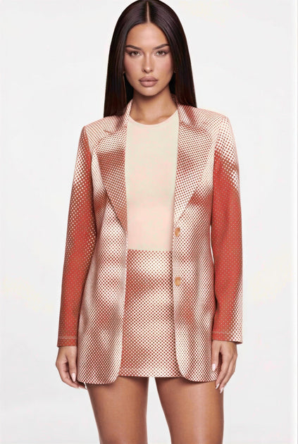 TRUEDAMES Blazerkleid mit Reverskragen Mini Pink Small 3