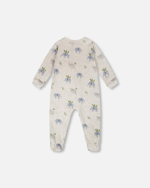 Deux par Deux Bio-Baumwolle Baby Einteiliger Pyjama Grau 18-24 Monate 3
