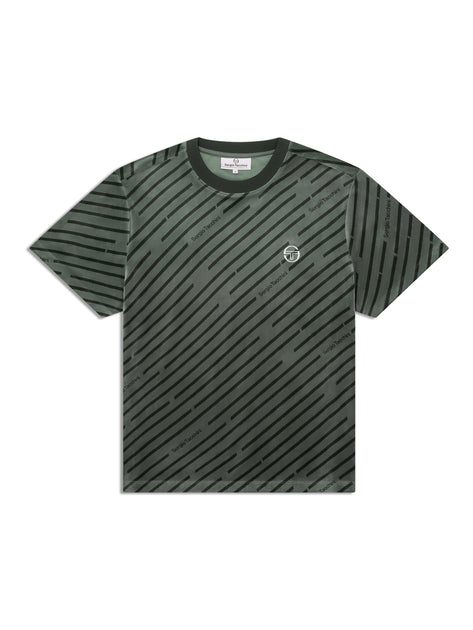 Sergio Tacchini Obliquo Velour T-Shirt Black XXXLarge 2