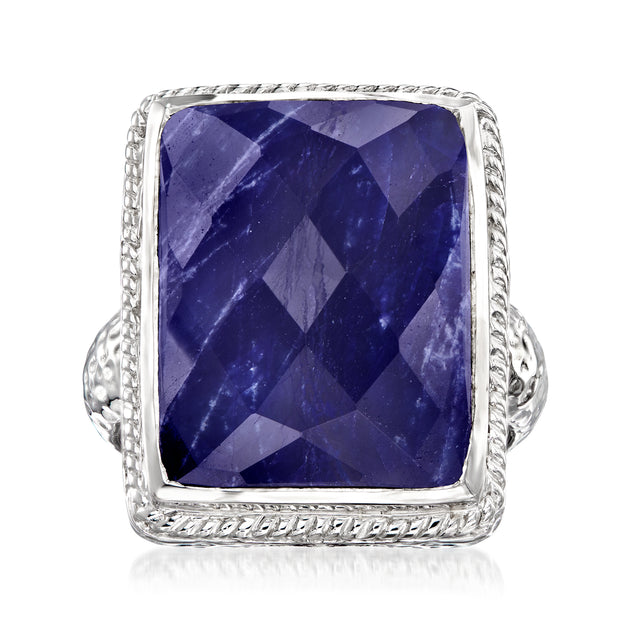 Ross-Simons Sapphire Roped-Edge Ring Blue US 5 2