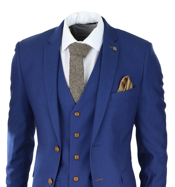 Paul Andrew Mayfair 3 Piece Suit Blue US 46 Regular 4