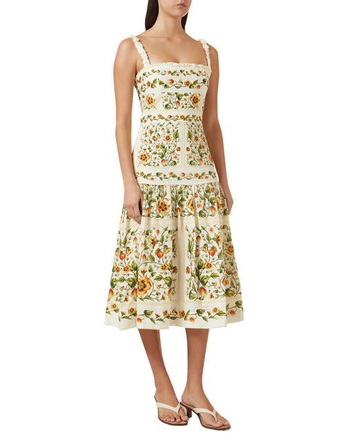 amina glam midi dress drop: january 2020 100% Cotton Gentle Hand Oversized Blazer Slip Dress Color:Sky/Multi Sandwashed Floral