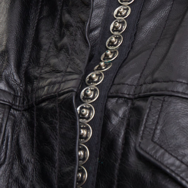 Ann Demeulemeester Leather Cropped Jacket | ShopSimon