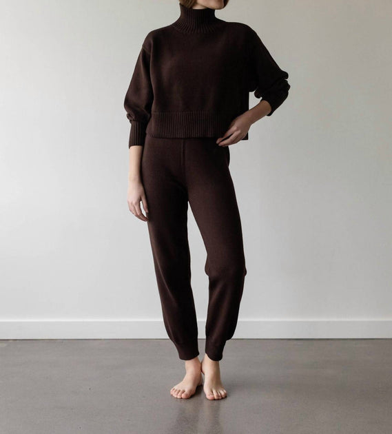 First Rite High Rise Lounge Pant Brown Medium 2