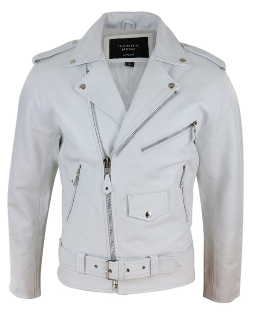 TruClothing Cowide Biker Jacket White XLarge 2