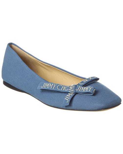 【JIMMY CHOO】送料/関税込 VEDA BALLERINA FLAT SHOES Veda leather ballet flats in black - Jimmy Choo | Mytheresa