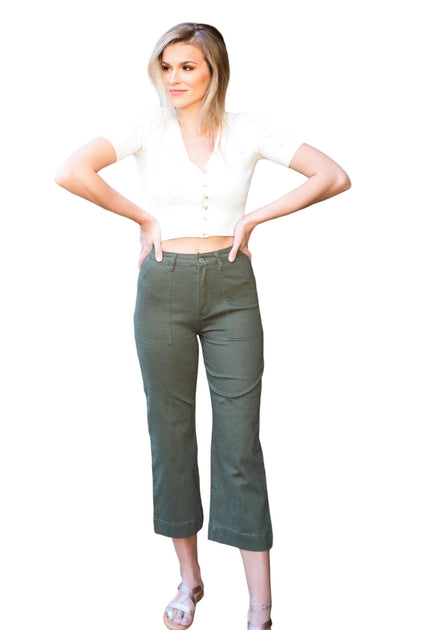 be cool Kammy V-Neck Crop Top White Medium/Large 4