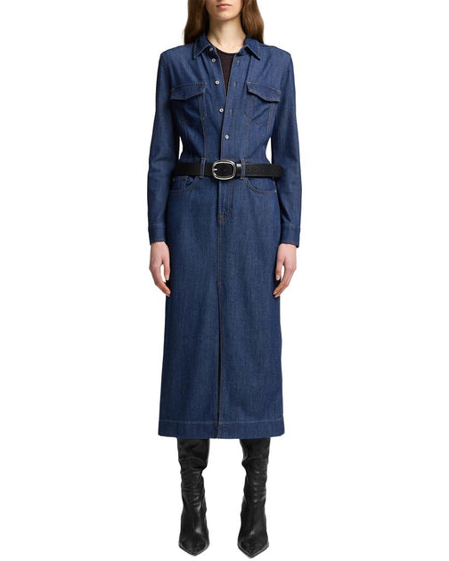 7 For All Mankind Maxikleid Blau XS 2