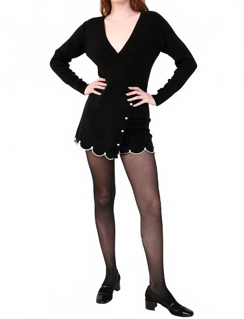 Rachel Antonoff Cupcake Langarm Romper Schwarz Small 2