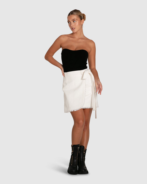 Belle & Bloom There She Goes Skirt White Medium 2