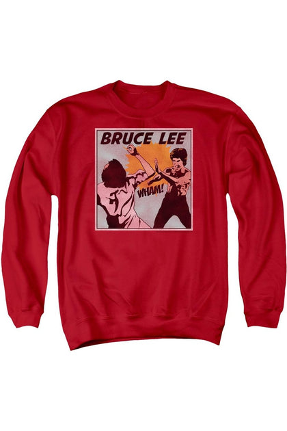 Gildan Bruce Lee Comic Panel Crewneck Sweatshirt Red XXX-Large 2
