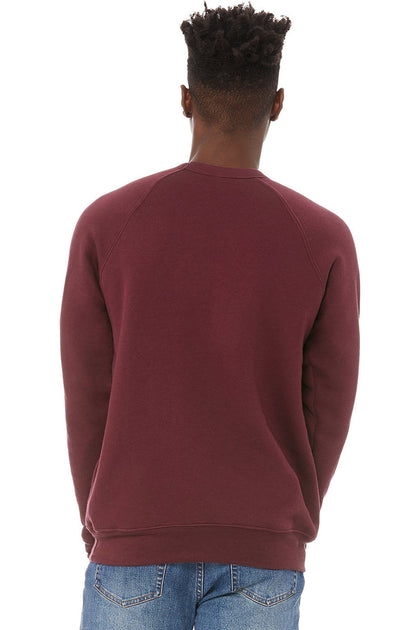 Bella + Canvas Unisex Adult Fleece Raglan Sweatshirt Pink Large 3