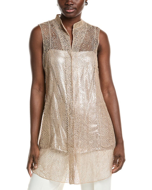 Akris Spitzenbluse Gold US 4 2