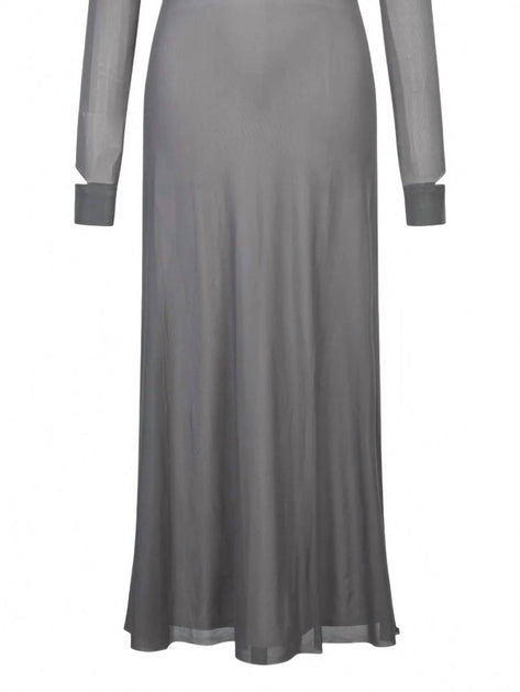 Robe Maxi en Maille Superposée Gris XSmall T.W.I.N. That's What I Need 3