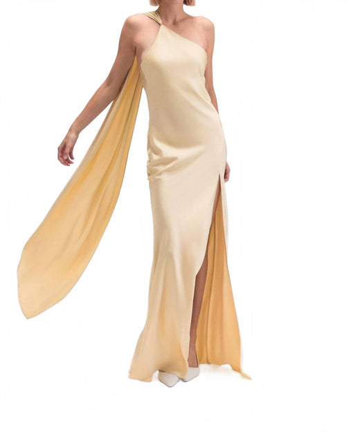 Fore Collection Don't Call Me Baby Slip Maxi Dress Beige Medium 2