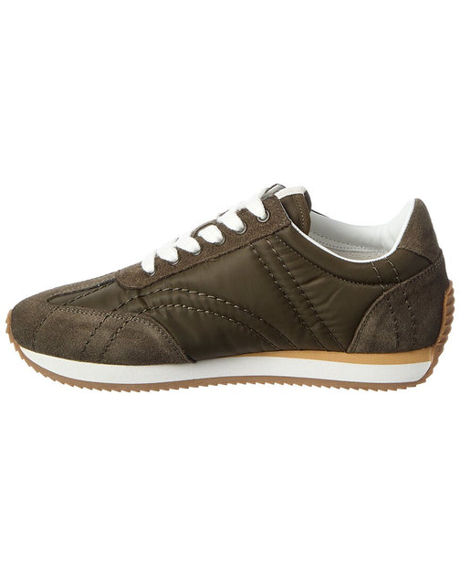 TOTEME Nylon & Suede Sneaker Green EU 38 3
