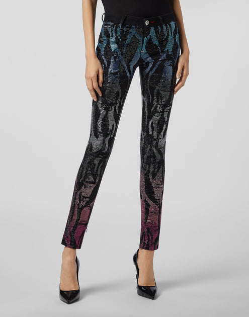 Philipp Plein Jeggings Zebra Grey 25 4