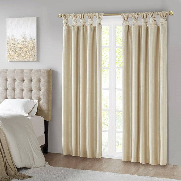 BreeBe Twist Tab Blackout Curtain Panel Champagne 127x213cm 2