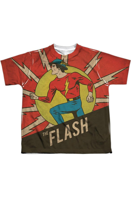 Gildan DC Comics Flash Vintage Comic Crew Neck T-Shirt Multi XL 2