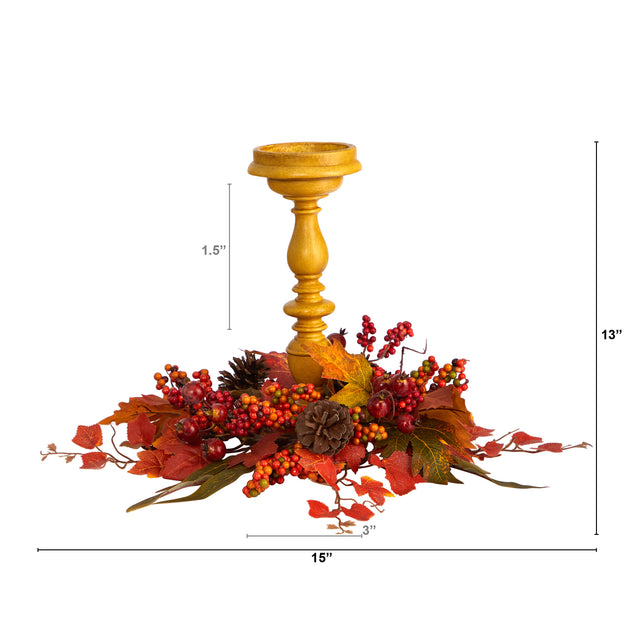 Hivvago 15in Fall Artificial Candelabrum 3