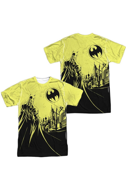 Gildan Batman Bat Signal Short Sleeve Crew Tee Yellow Large 2